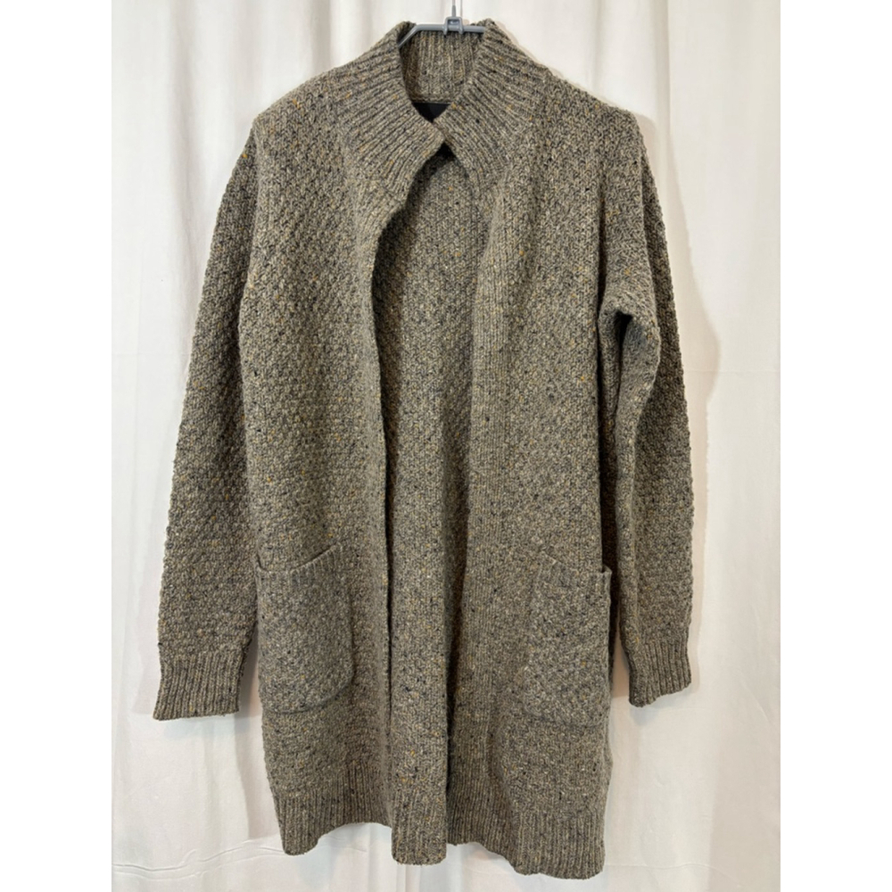 Women's Cynthia Rowley Open Front Green Speckled Knit Cardigan Sweater Size M